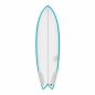 Preview: Surfboard TORQ TEC Twin Fish 6.2 Rail Teal