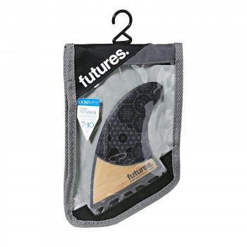 FUTURES Quad 4 Fin Set Rasta Honeycomb