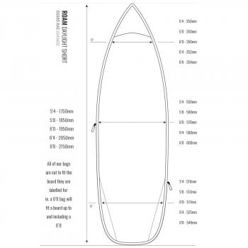 ROAM Sac pour planche de surf Daylight Shortboard 6.0