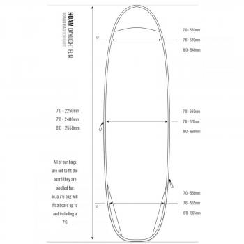 ROAM Sac pour planche de surf Daylight Funboard 7.0