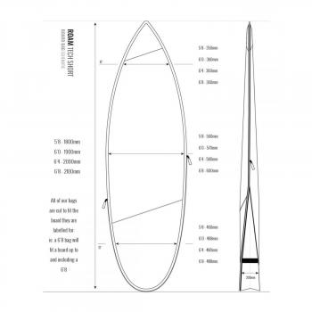 ROAM Boardbag Surfboard Tech Bag Shortboard 6.4