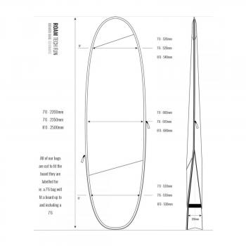 ROAM Boardbag Surfboard Tech Bag Funboard 8.0