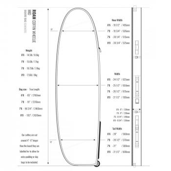 ROAM Boardbag Surfboard Coffin Wheelie 8.0