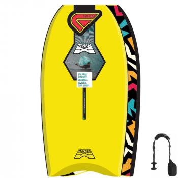 FLOOD Bodyboard Dynamx Stringer 37 Gelb Tribal