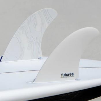 FUTURES Twin Fin Set Son of Cobra fiberglass Grau