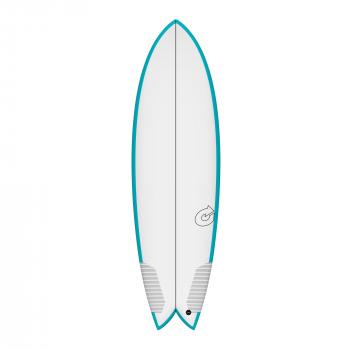 Surfboard TORQ TEC Twin Fish 5.6 Rail Teal