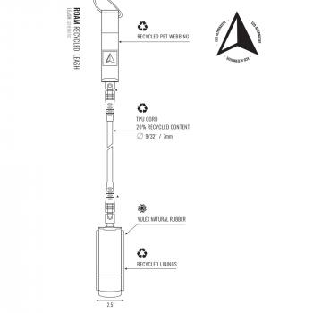 ROAM Surfboard ECO Leash Riciclato 9,0 7mm Ginocchio