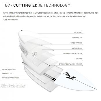 Planche de surf RUSTY TEC SD Shortboard 6.2