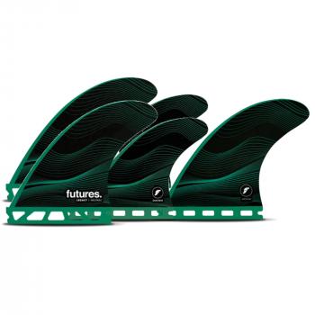 FUTURES  Fins Quad Thruster 5 Fin Set F6 Legacy