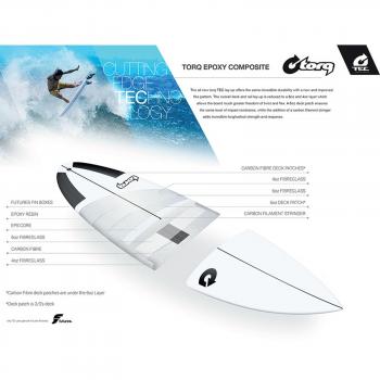 Surfboard TORQ Epoxy TEC Quad Twin Fish 6.0