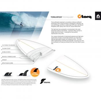 Tavola da surf TORQ Epoxy TET 7.2 Funboard Full Fade