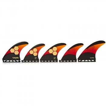 FUTURES Quad Thruster 5 Fin Set AM2 Techflex