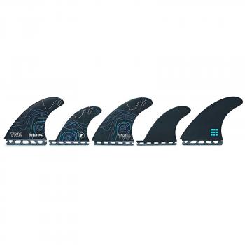 FUTURES Quad Thruster 5 Fin Set Twiggy Fiberglass