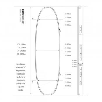 ROAM Boardbag Surfboard Coffin 6.6 Doppel Triple