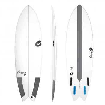 Surfboard TORQ Epoxy TEC Quad Twin Fish 6.10