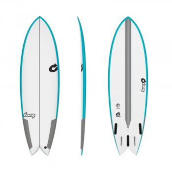 Surfboard TORQ Epoxy TEC Quad Twin Fish 6.10 Rail