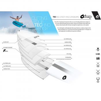 Surfboard TORQ Epoxy TEC The Horseshoe 9.6 Stone