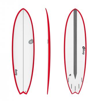Planche de surf TORQ Epoxy TET CS 7.2 Fish Carbon Red