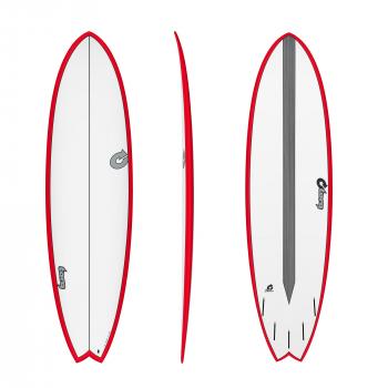 Tabla de surf TORQ Epoxy TET CS 7.2 Fish Carbon Rojo