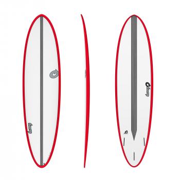 Tabla de surf TORQ Epoxy TET CS 7.2 Fun Carbon Rojo