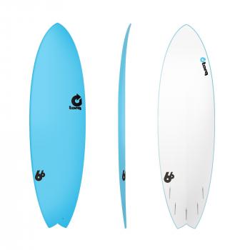 Tabla de surf TORQ Softboard 6.6 Fish Azul