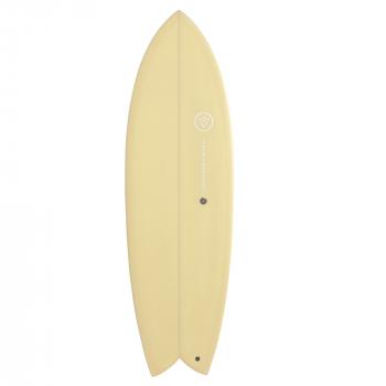 Tabla de surf VENON Node 5.11 Twinfin Retro Fish Beige