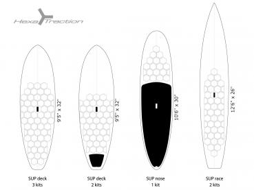 RSPro HexaTraction Board Grip Surf Black 20 pièces