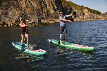 Red Paddle Co VOYAGER SUP 12'0" x 28" x 4.7" MSL Vert-Blanc