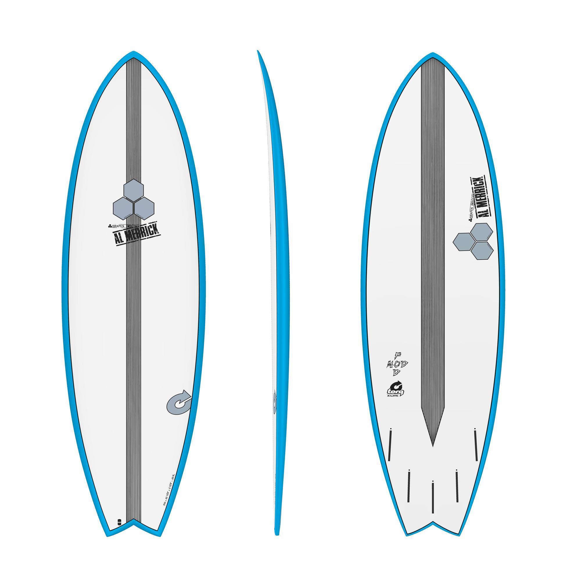 Surfboard CHANNEL ISLANDS X-lite Pod Mod 5.10 blue • Online Shop