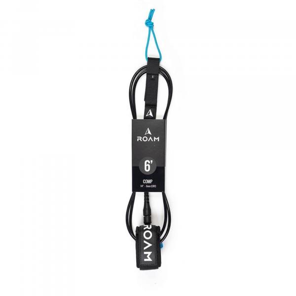 ROAM Surfboard Leash Comp 6.0 183cm 6mm Nero