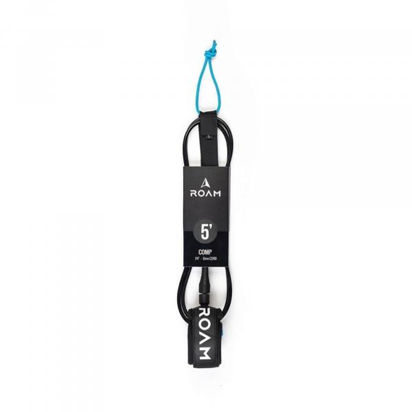 ROAM Leash per tavola da surf Comp 5.0 152cm 6mm Nero