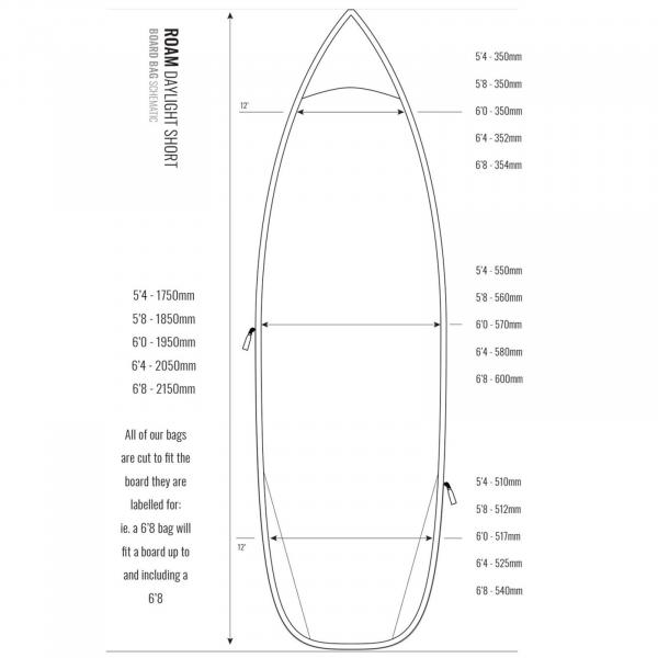 ROAM Sac pour planche de surf Daylight Shortboard 6.0