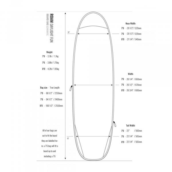 ROAM Sac pour planche de surf Daylight Funboard 7.0