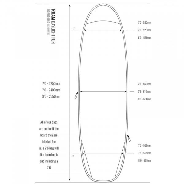 ROAM Sac pour planche de surf Daylight Funboard 8.0