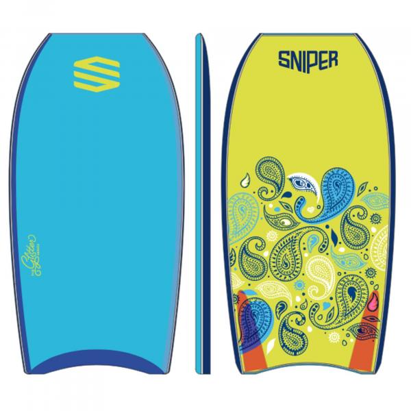 SNIPER Bodyboard Ragazze Cashmeere PE 36 Blu Giallo