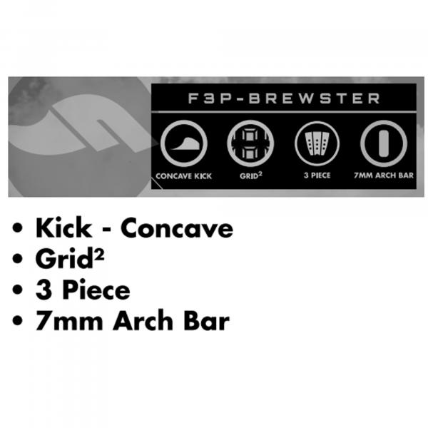 FUTURES Almohadilla de tracción para tabla de surf 3pcBrewster