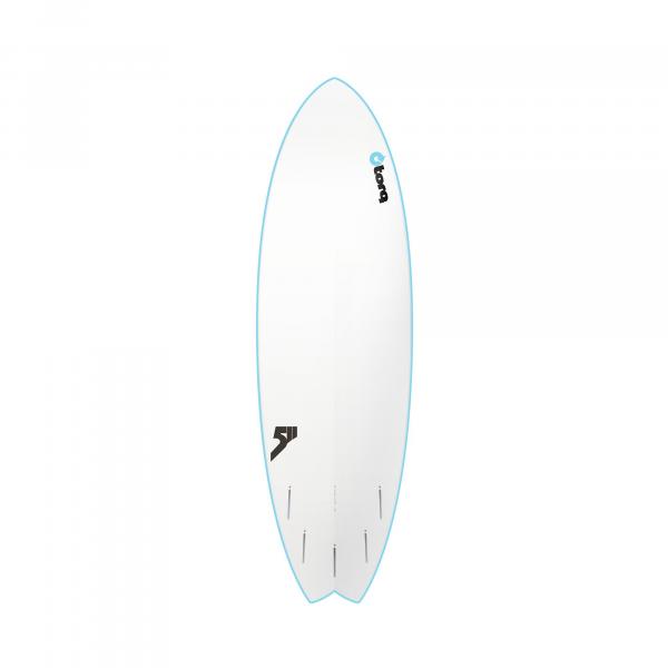 Surfboard TORQ Softboard 5.11 Mod Fish Blau