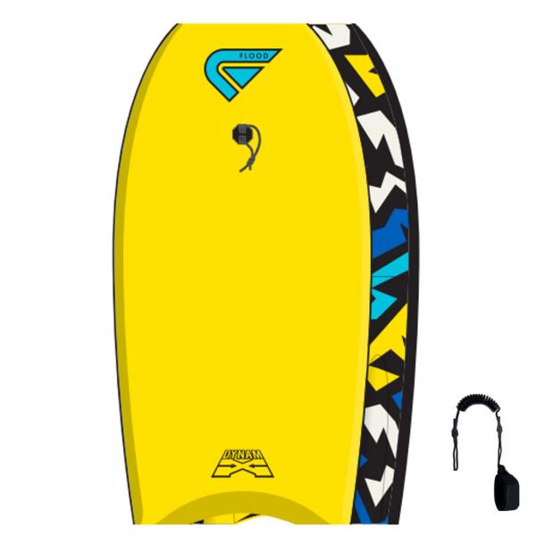 FLOOD Bodyboard Dynamx Stringer 37 Jaune Tribal II