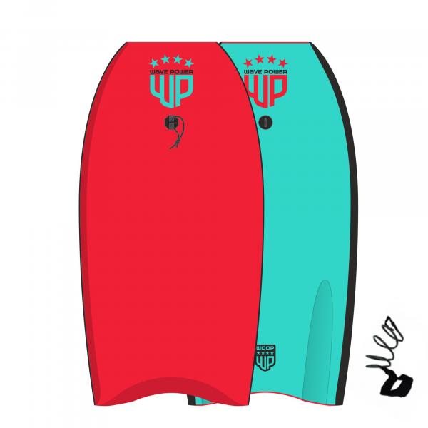 Wave Power Bodyboard Woop 37 Red Teal