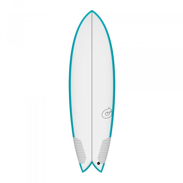 Surfboard TORQ TEC Twin Fish 6.2 Rail Teal