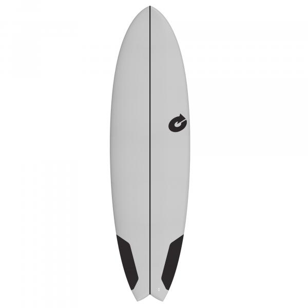 Surfboard TORQ Softboard EVA 6.10 Mod Fish Grau