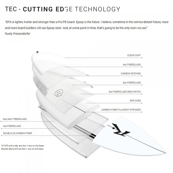 Tabla de surf RUSTY TEC SD Shortboard 6.0