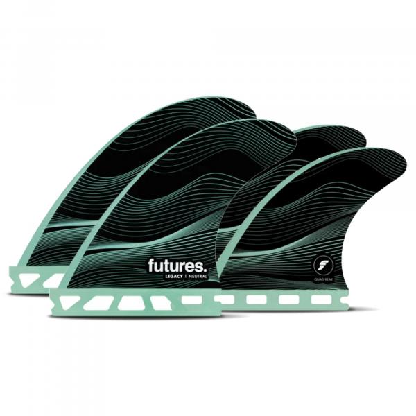 FUTURES Quad Fin Set F4 Honeycomb Legacy Neutral S