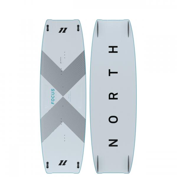 North KB Focus Carbon Twin Tip Board Blanco