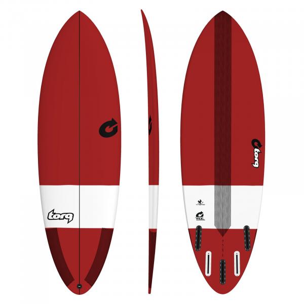 Planche de surf TORQ Epoxy TEC Hybrid 6.4 Red