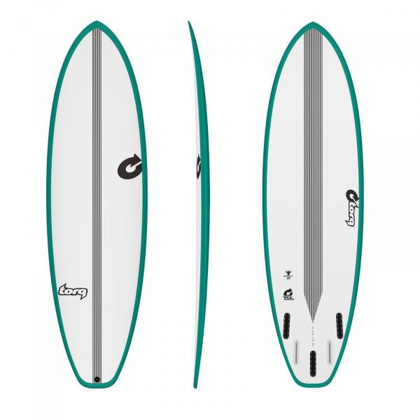 Tabla de surf TORQ Epoxy TEC BigBoy23 7.2 Rail Verde