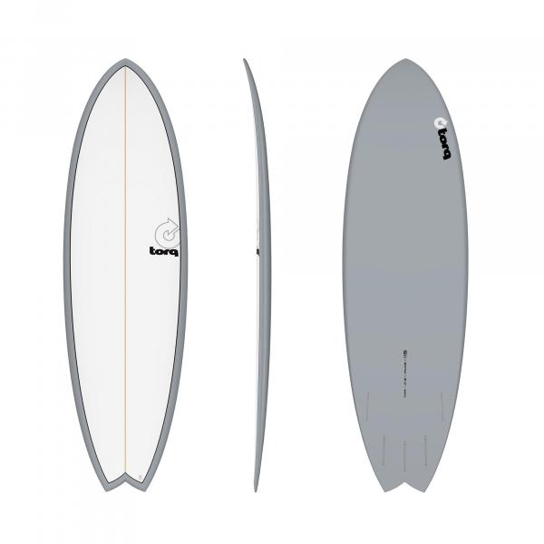 Tabla de surf TORQ Epoxy TET 5.11 MOD Fish Grey Pinl