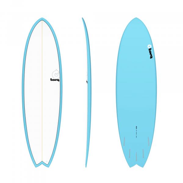 Surfboard TORQ Epoxy TET 6.6 MOD Fish Blue Pinl