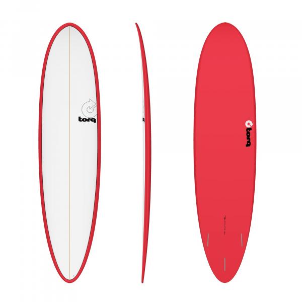 Surfboard TORQ Epoxy TET 7.6 Funboard Red Pinline