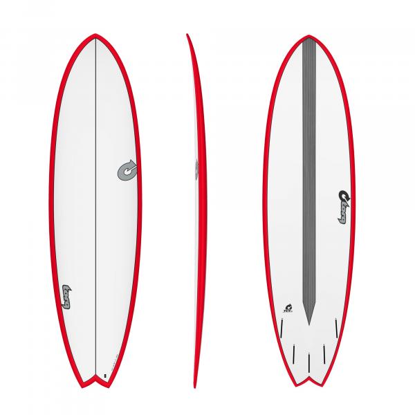 Planche de surf TORQ Epoxy TET CS 7.2 Fish Carbon Red